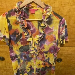 Sunny Leigh Multicolor Ruffled Blouse